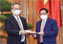 Thủ tướng Phạm Minh Chính tiếp Đại sứ Nhật Bản tại Việt Nam Yamada Takio